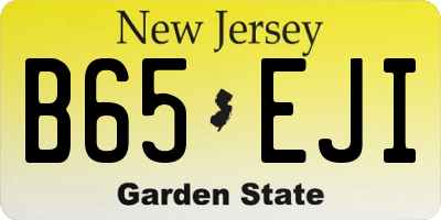 NJ license plate B65EJI