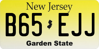 NJ license plate B65EJJ