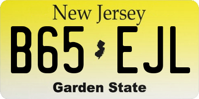 NJ license plate B65EJL