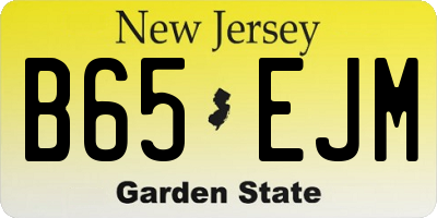 NJ license plate B65EJM