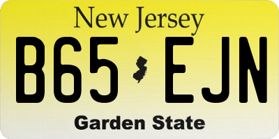 NJ license plate B65EJN