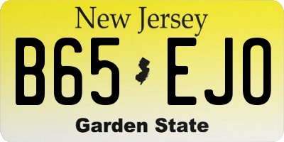 NJ license plate B65EJO