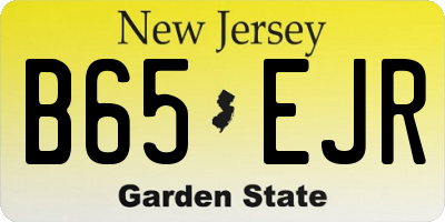 NJ license plate B65EJR