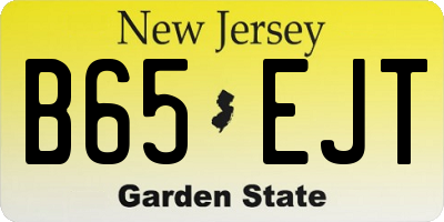 NJ license plate B65EJT