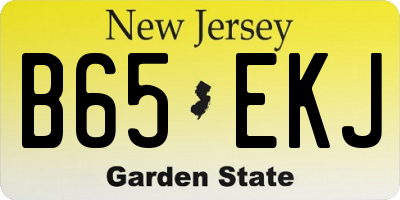 NJ license plate B65EKJ