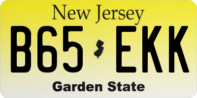 NJ license plate B65EKK