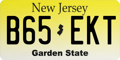 NJ license plate B65EKT