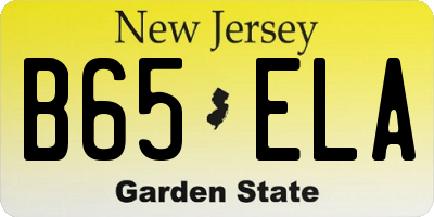 NJ license plate B65ELA