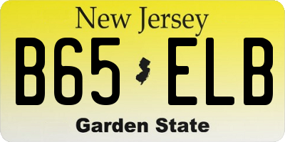 NJ license plate B65ELB