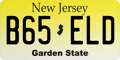 NJ license plate B65ELD