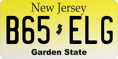 NJ license plate B65ELG