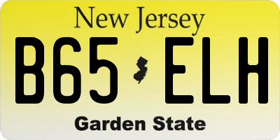 NJ license plate B65ELH