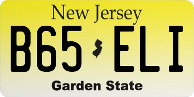 NJ license plate B65ELI