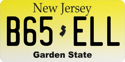 NJ license plate B65ELL
