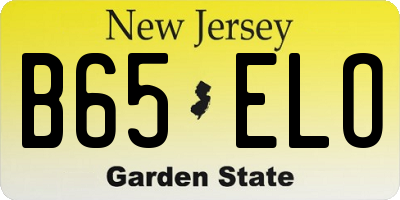 NJ license plate B65ELO