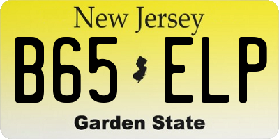 NJ license plate B65ELP