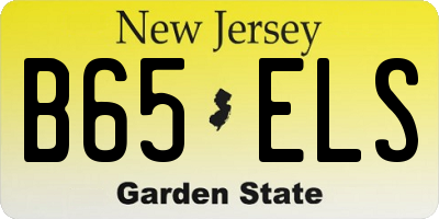 NJ license plate B65ELS