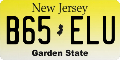 NJ license plate B65ELU