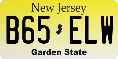 NJ license plate B65ELW