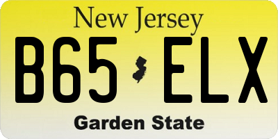 NJ license plate B65ELX
