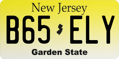 NJ license plate B65ELY