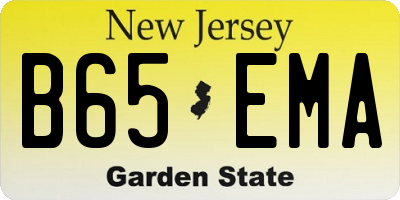 NJ license plate B65EMA