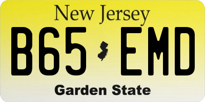 NJ license plate B65EMD