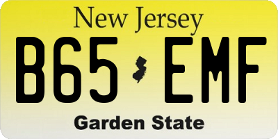 NJ license plate B65EMF