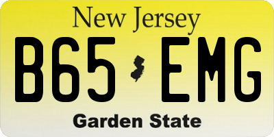 NJ license plate B65EMG