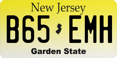 NJ license plate B65EMH