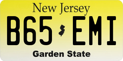 NJ license plate B65EMI