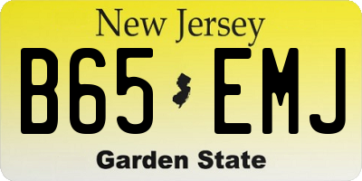 NJ license plate B65EMJ