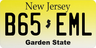NJ license plate B65EML