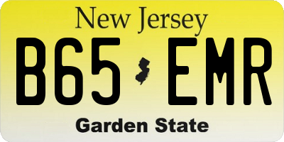 NJ license plate B65EMR