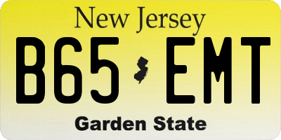 NJ license plate B65EMT