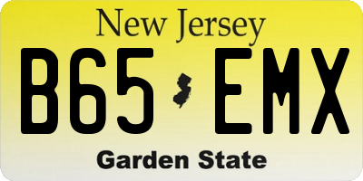 NJ license plate B65EMX