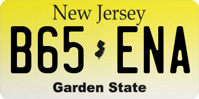 NJ license plate B65ENA