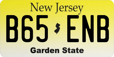 NJ license plate B65ENB