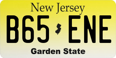 NJ license plate B65ENE