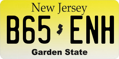 NJ license plate B65ENH