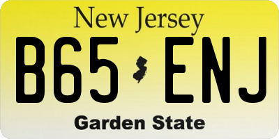 NJ license plate B65ENJ