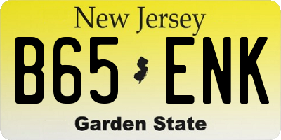 NJ license plate B65ENK