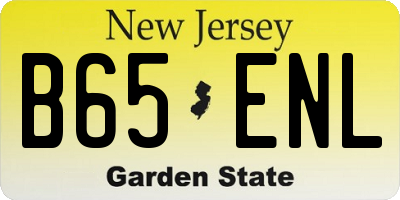 NJ license plate B65ENL