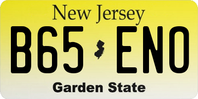 NJ license plate B65ENO