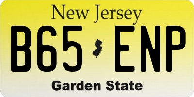 NJ license plate B65ENP