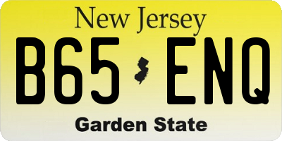 NJ license plate B65ENQ