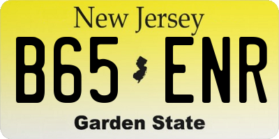 NJ license plate B65ENR