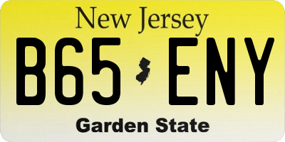 NJ license plate B65ENY