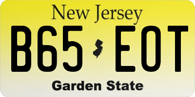 NJ license plate B65EOT
