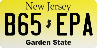 NJ license plate B65EPA